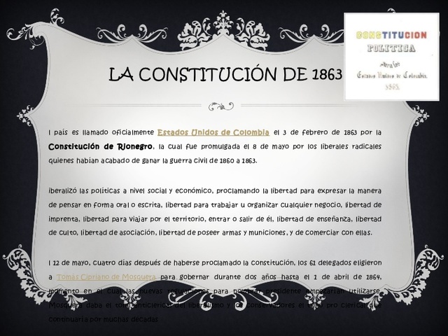 CONSTITUCIÓN DE 1863