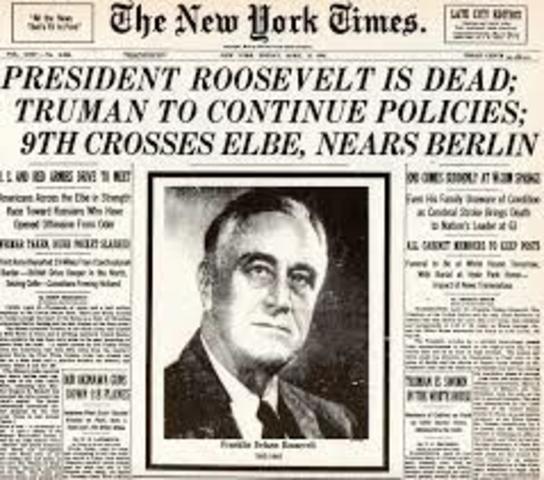 FDR Dies/Harry Truman becomes President