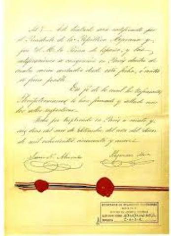 Tratado de paz entre España e Inglaterra.