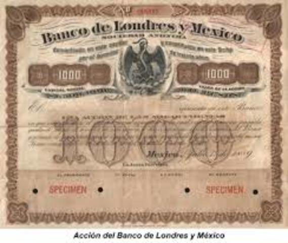 Instalación del banco de Londres en México
