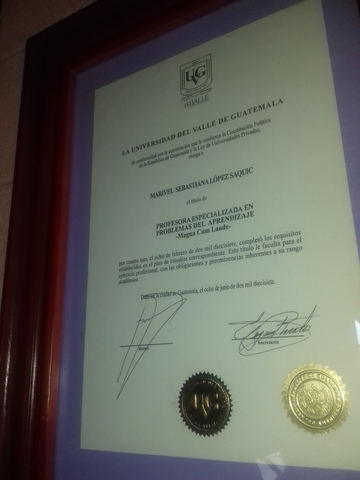Diploma  de  honor al merito Academico