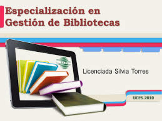 Posgrado privado: Especialización en gestión de bibliotecas. Educación Virtual. UCES. Bs. As.