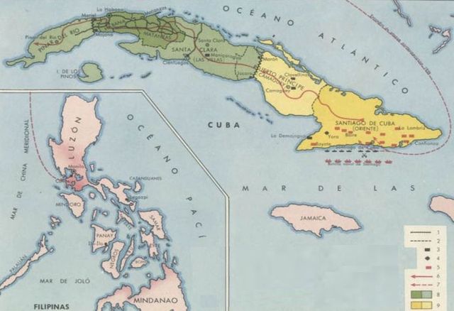 Pèrdua de les colònies de Cuba i de Filipines.