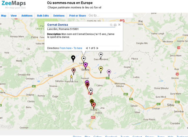 Localizare elevi romani