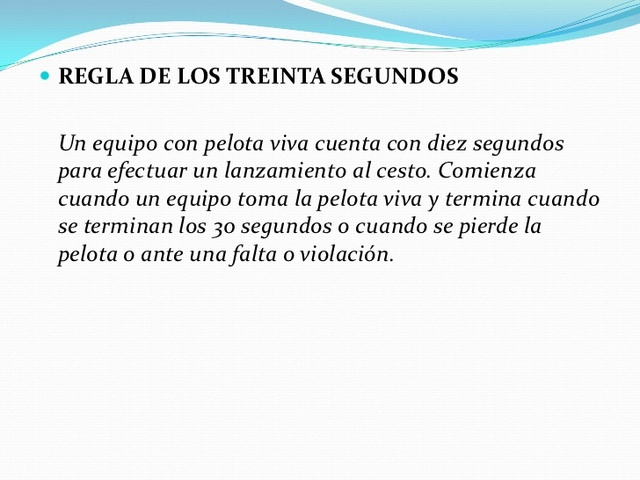 Se crea la regla de los 30 segundos.