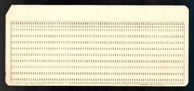 LA PRIMERA TARJETA PERFORADA