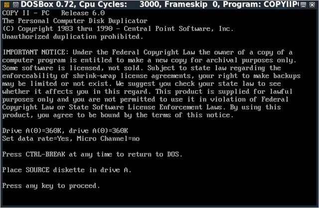 Copy II PC de Central Point Software