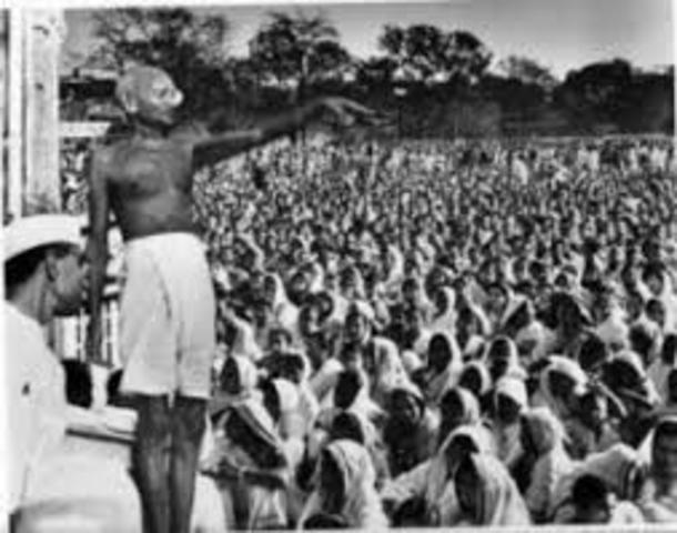 Mahatma Gandhi y las protestas en la India