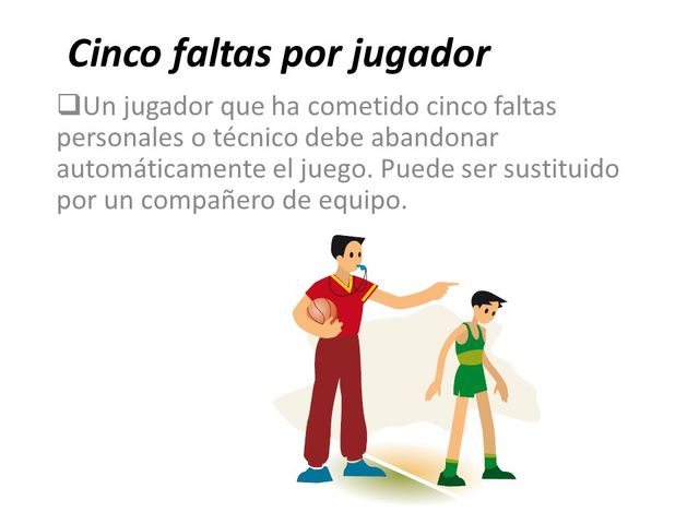 Los equipos disponen de 5 faltas personales, después de las cuales cada falta se penaliza con un tiro libre.
