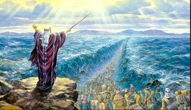 Moses leads the Exodus from Egypt