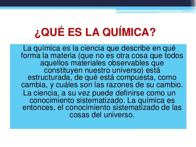 ¿ que es la química ?