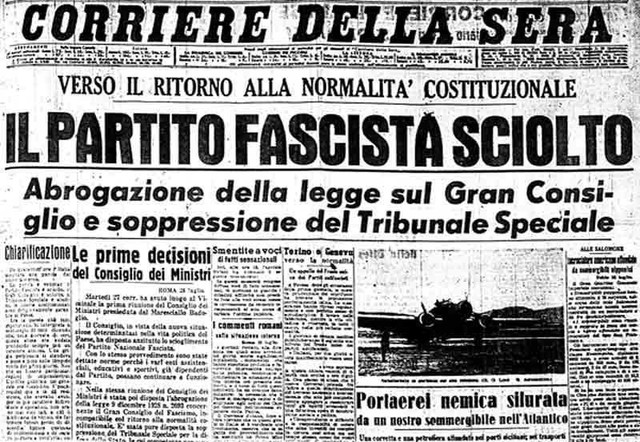 La caduta del fascismo