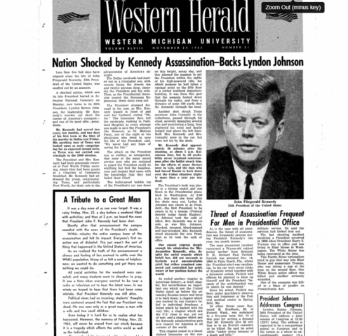 Nation Shocked by Kennedy Assassination - Backs Lyndon Johnson