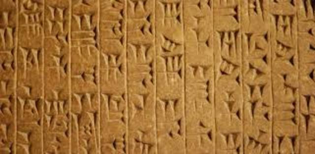 3000 a.C Invención de la escritura en Mesopotamia