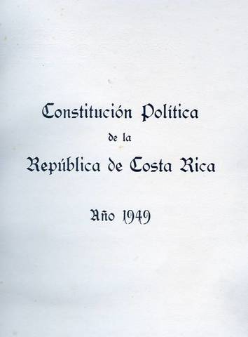 Constitución Política de Costa Rica