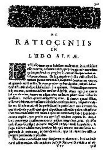 Primer obra científica de la probabilidad