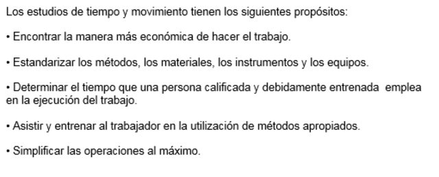 Principios y Técnicas Relacionadas con los Estudios de Tiempo y Movimiento