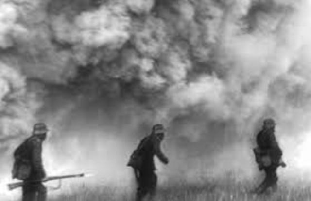 First Use of Gas as a Weapon by Germans