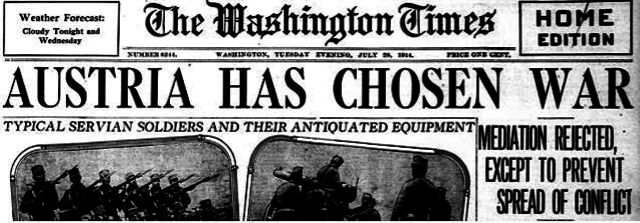 Austria-Hungary declares war on Serbia