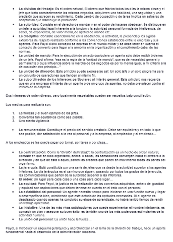 Los Principios de la Administración de Fayol