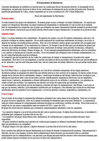 El Experimento de Hawthorne
