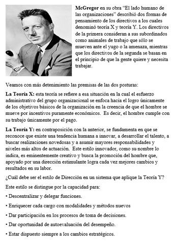 Teoría X y teoría Y de Douglas Mcgregor