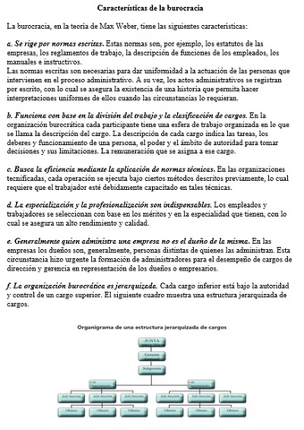 LA TEORÍA DE LA BUROCRACIA – MAX WEBER  (1864-1920)