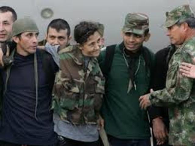 Liberación de Ingrid Betancurt y otros secuestrados.