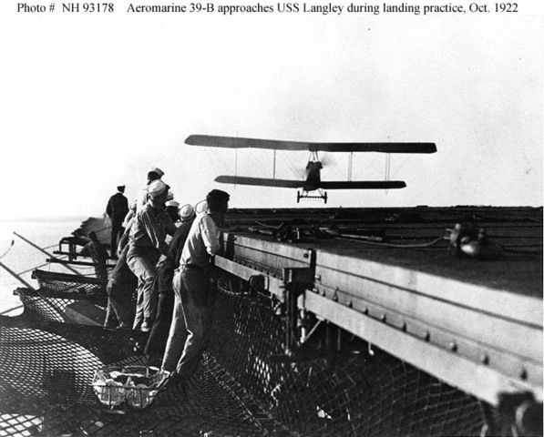 First Landing on USS Langley