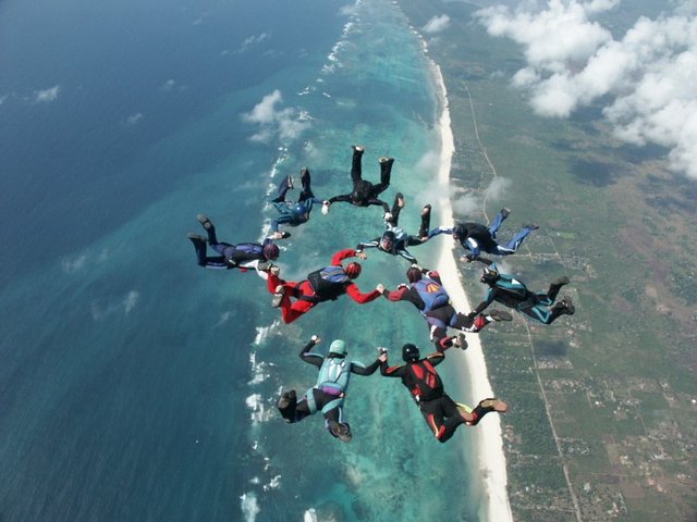 sky diving