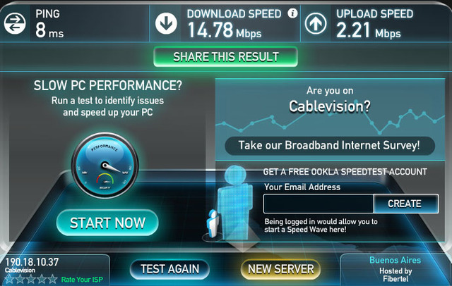 Inteligencia y velocidad del internet