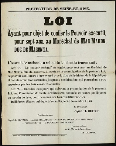 Adoption loi septennat