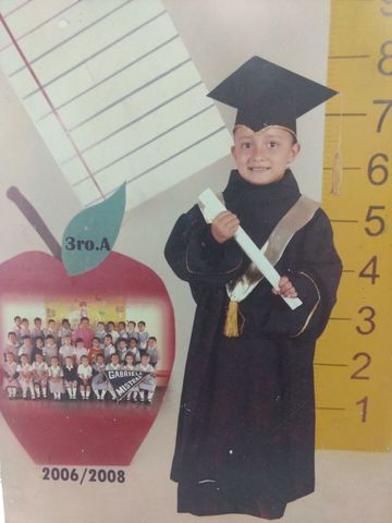 At the age of 5 years I left kindergarten.