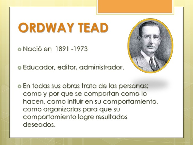 Ordway Tead y la Administración Humanista