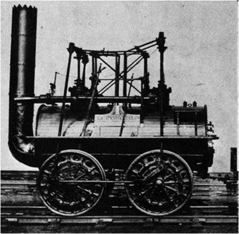 "Blucher" Locomotara minera con traccion a vapor