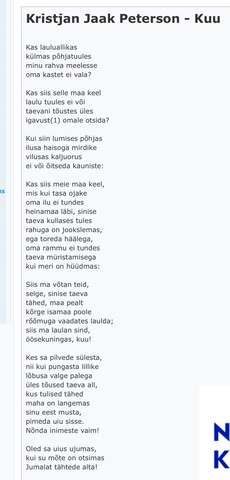 Kristjan Jaak Peterson sündis