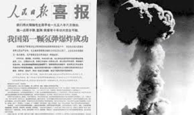 China Explodes Atomic Bomb