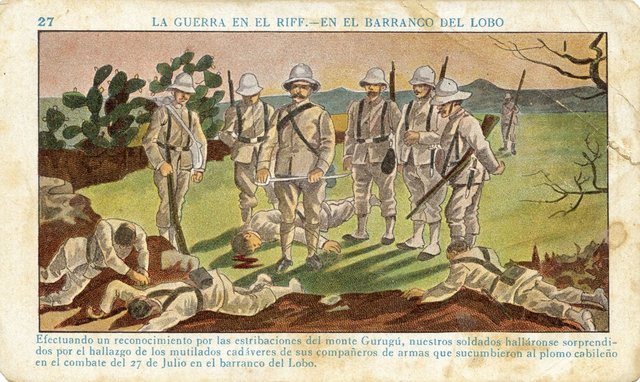 Derrota del Ejército en el barranco del Lobo. Semana Trágica de Barcelona.