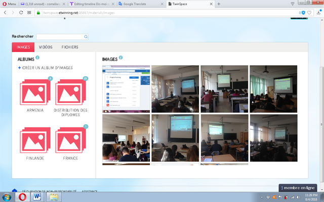 Prezentari ale proiectului in alte clase