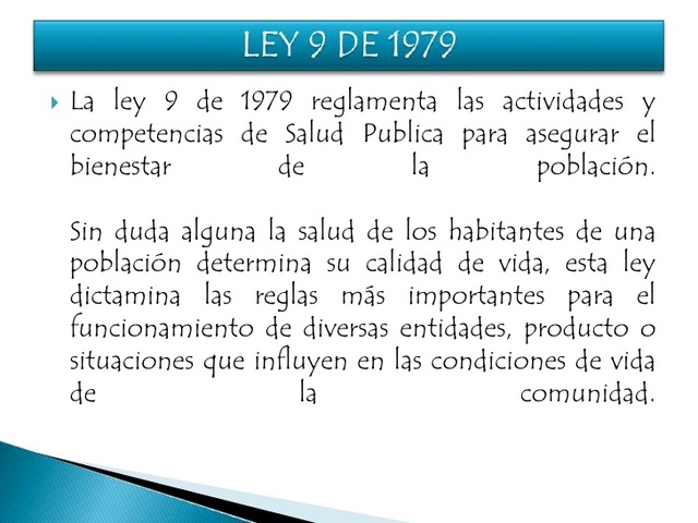 Ley 9 de 1979
