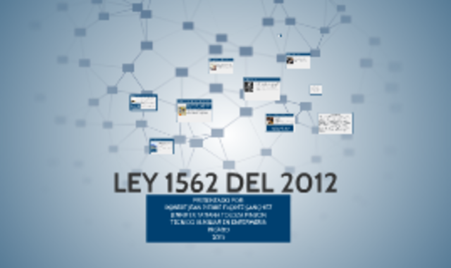 Ley 1562 de 2012 Cambios en Sistema de Riesgos Laborales SG-SST