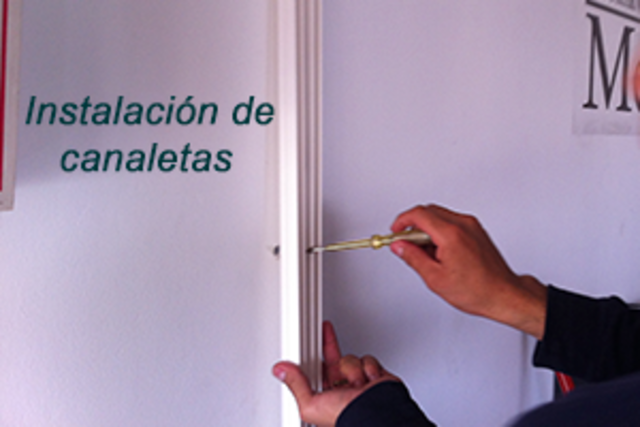 Instalación de canaletas