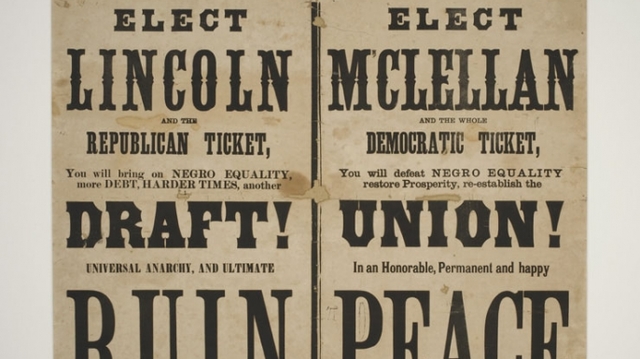 Abraham Lincoln defeats George McClellan to win re-election