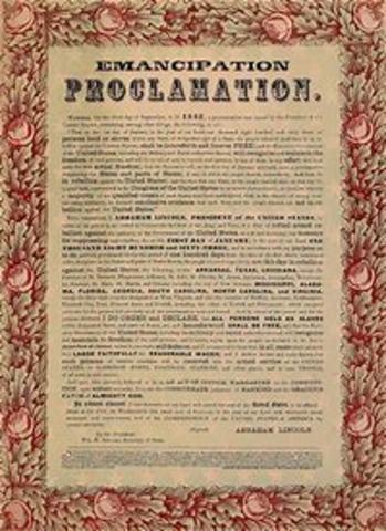 Emancipation proclamation is announced