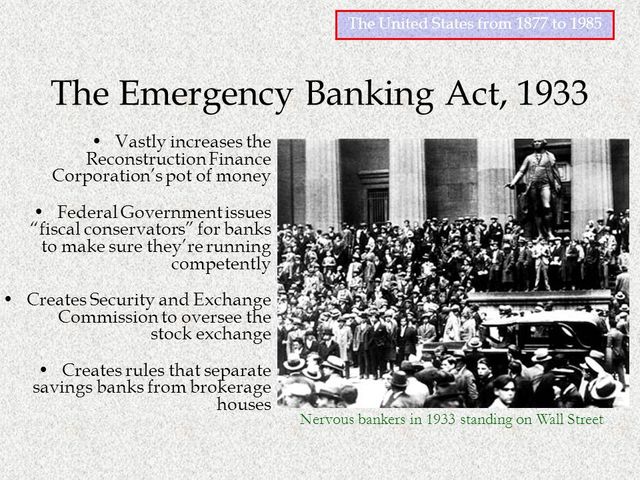 The Emergency Banking Act