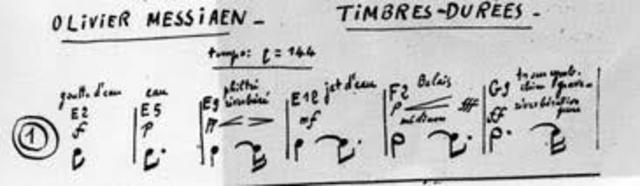 Timbres Durées - Olivier Messiaen (1952)