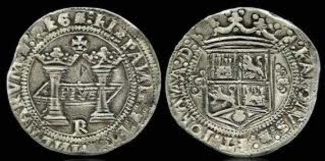 Primeras monedas acuñadas en Mexico (Carlos y Juana)