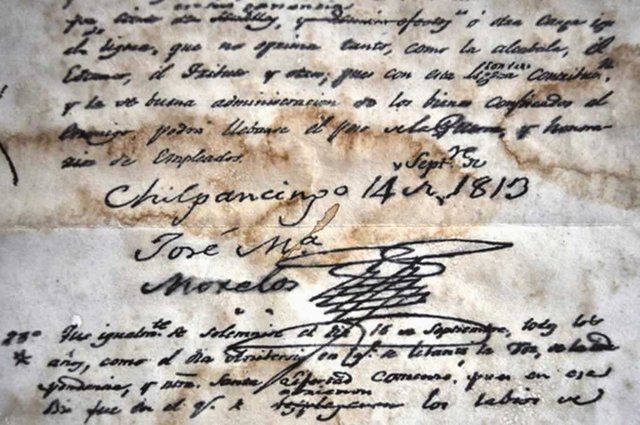 Se publica "Sentimientos de la Nación" por José María Morelos y Pavón