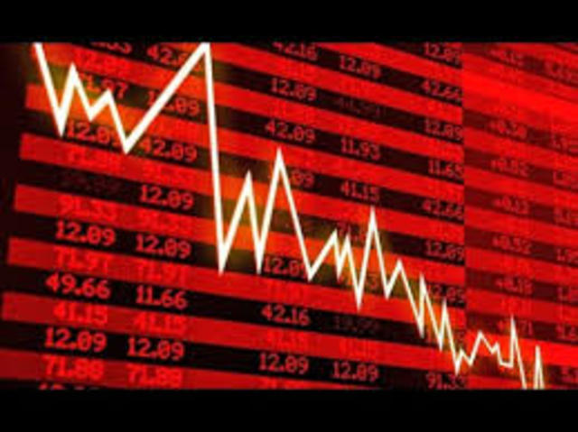 Caída de la bolsa de valores.