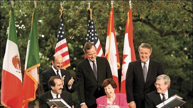 Negociación y firma del Tratado de Libre Comercio con América del Norte (TLCAN)